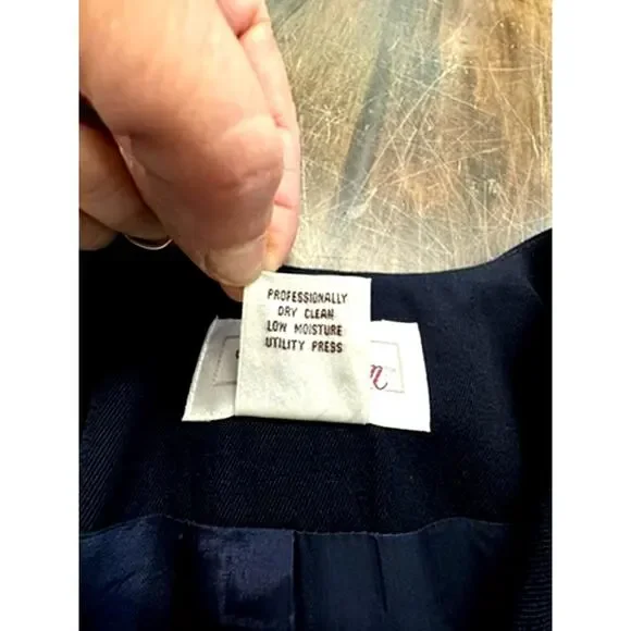 VINTAGE, 2PC- Women's Biz Suit, Navy, Worthington Petite, SZ 14,Work Wear,Office - Picture 13 of 16